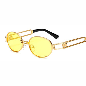 Metal Men Women Night vision Round Sunglasses