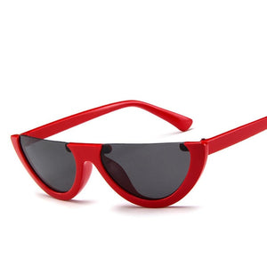 Cool Trendy Half Frame Rimless CatEye Sunglasses