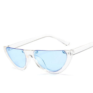 Cool Trendy Half Frame Rimless CatEye Sunglasses