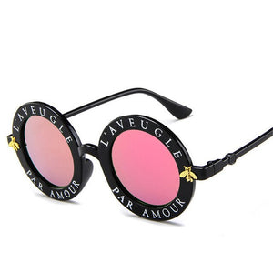 2019 New Small Bees Round Frame Sunglasses