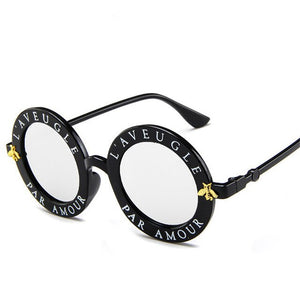 2019 New Small Bees Round Frame Sunglasses