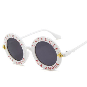 2019 New Small Bees Round Frame Sunglasses