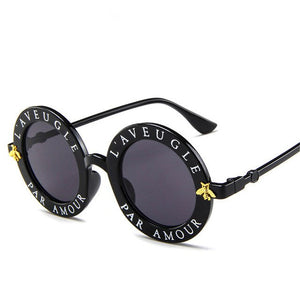 2019 New Small Bees Round Frame Sunglasses